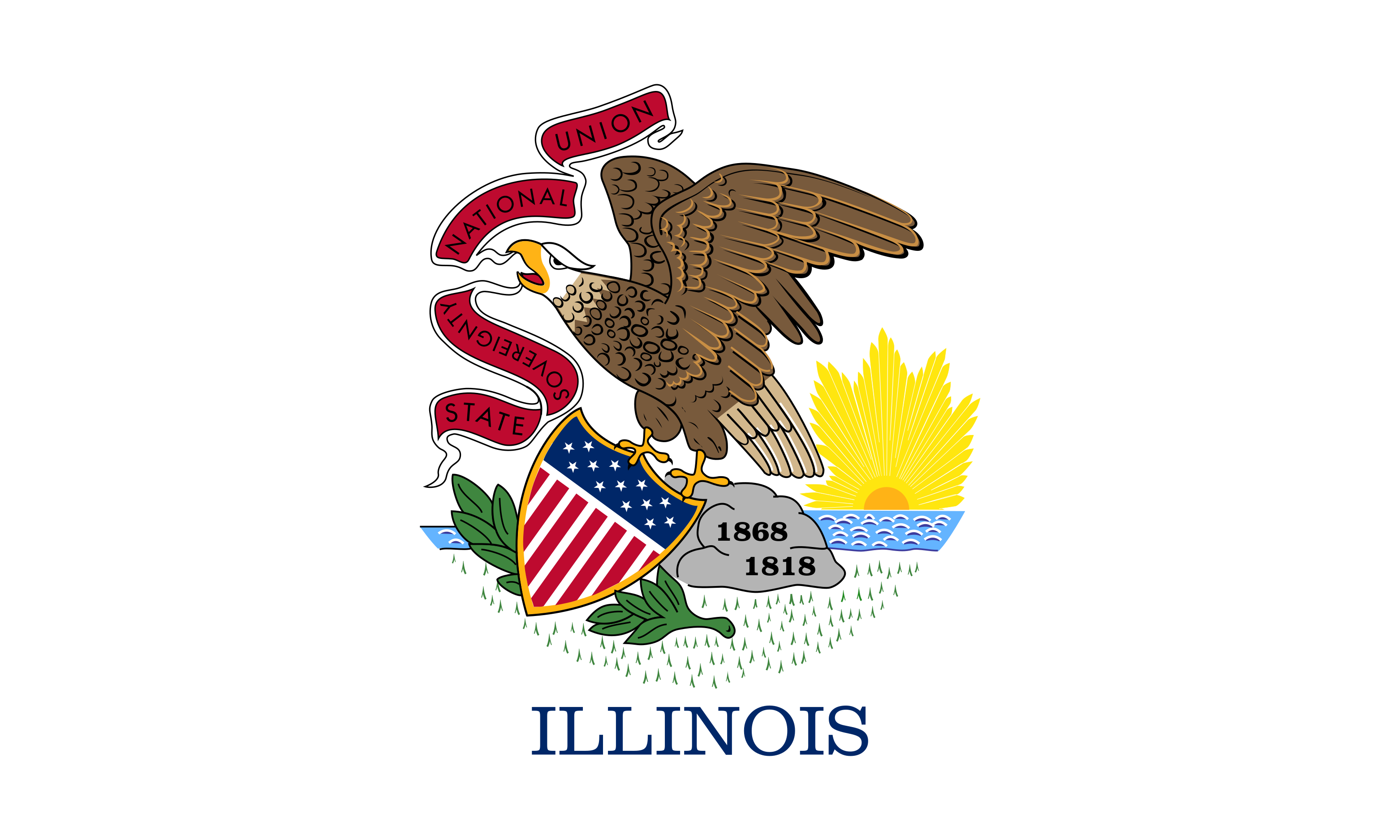 Illinois Flag Coloring Page – State Flag Drawing – Flags Web
